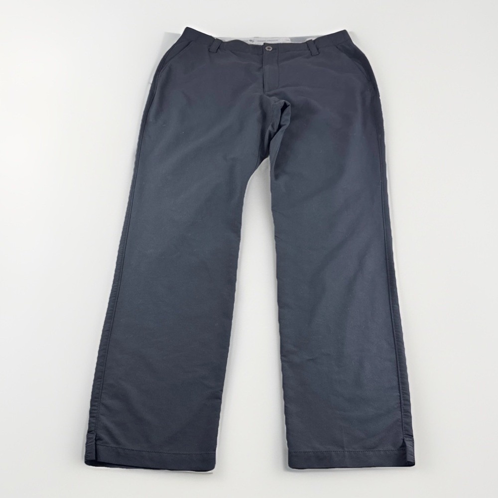Under Armour Pants Mens 38x32 Black Golf Performance Chino Slacks Preppy Casual
